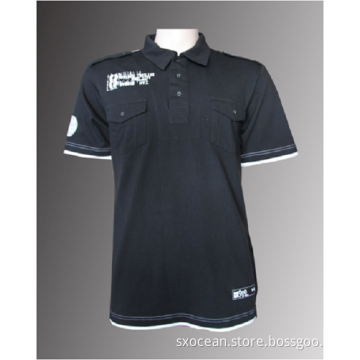 Custom 100% cotton polo-shirt short sleeve